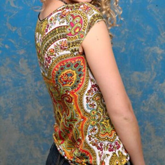 Free People Persian Lace Short Sleeve Top ASO Alex Russo - Picture 5 of 13